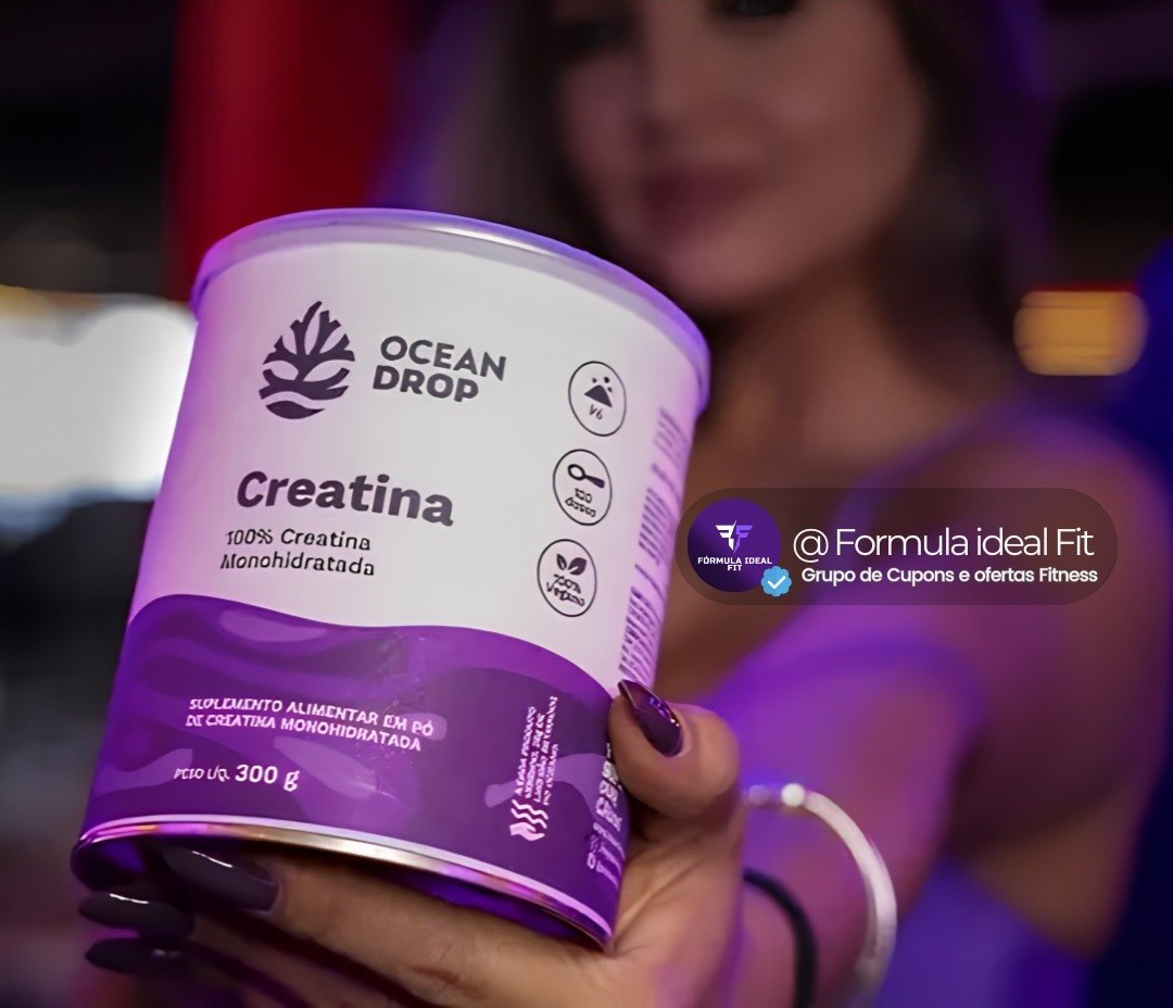 Creatina Monohidratada Ocean Drop 300g | 50 Porções 3g