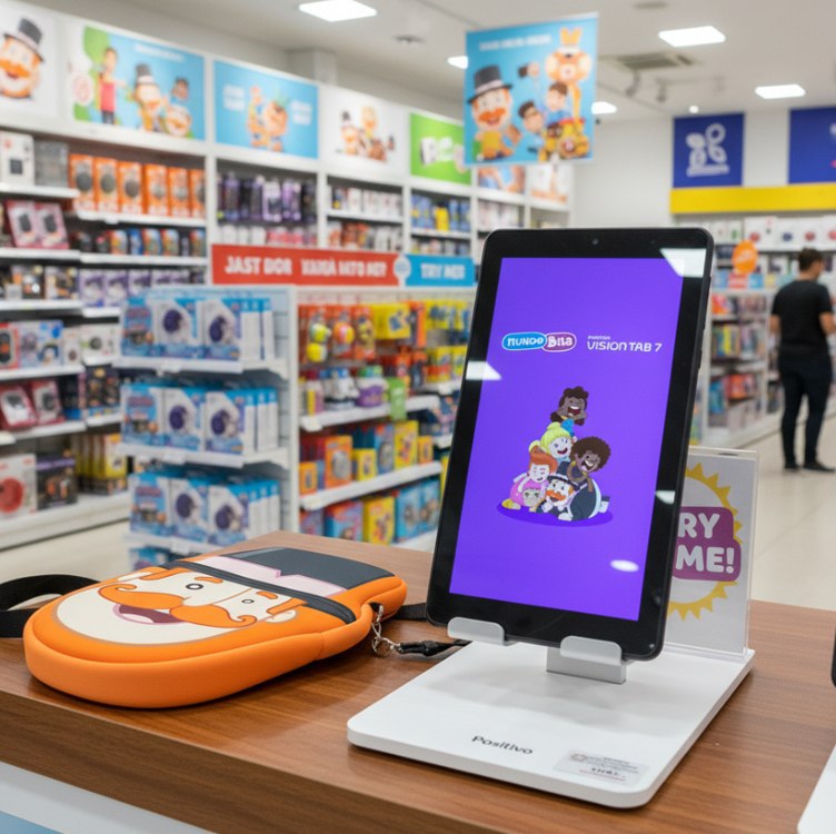 Tablet Infantil Positivo Vision Tab 7 Mundo Bita - Octa-core, 3gb Ram, 64gb Armazenamento,...