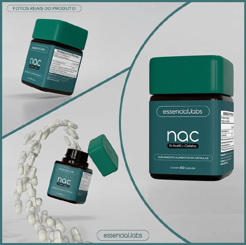 02 Potes Do Nac 600mg - Fórmula Exclusiva Com Máxima Concentração E Pureza - 60 Cápsulas