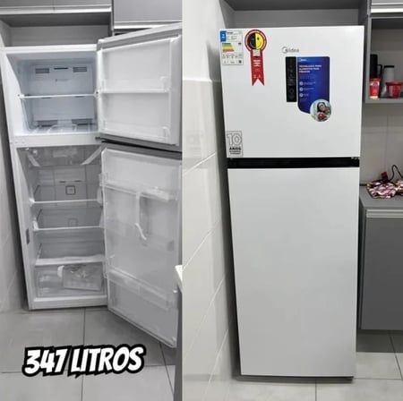 Geladeira/Refrigerador Midea Frost Free Duplex - Branco 347L MD-RT468MTA01