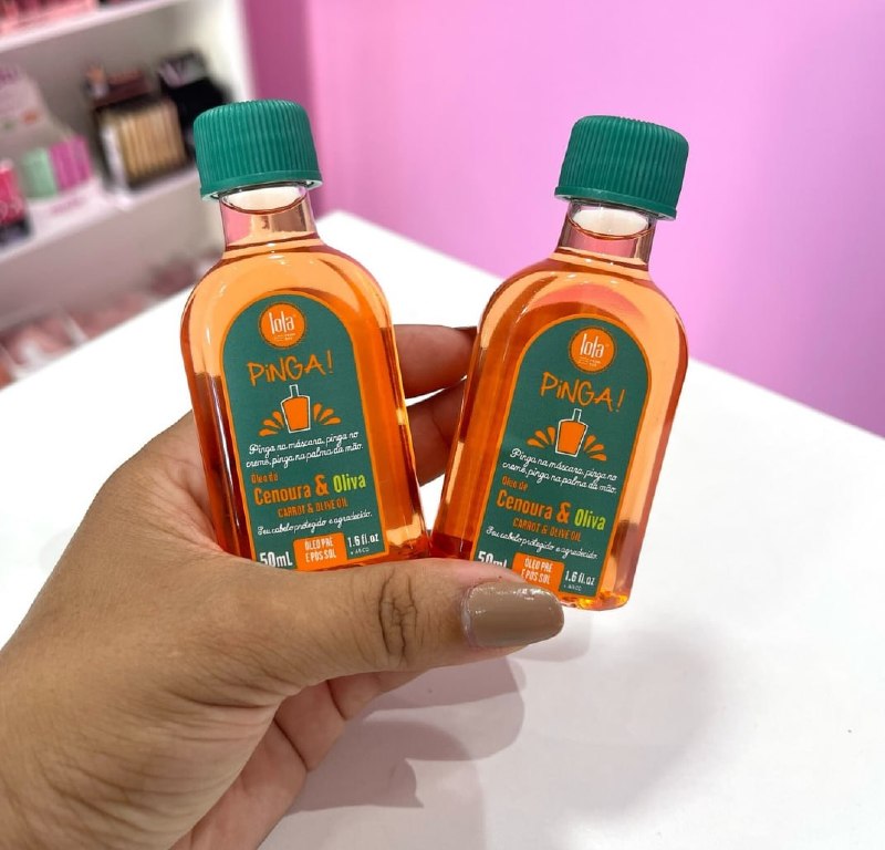 Pinga Cenoura e Oliva Óleo 50ml , Lola Cosmetics