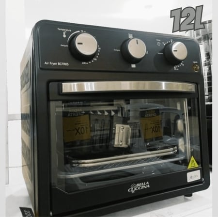 Air Fryer Bella Cuccina BCFR05 Preta com Timer 12L