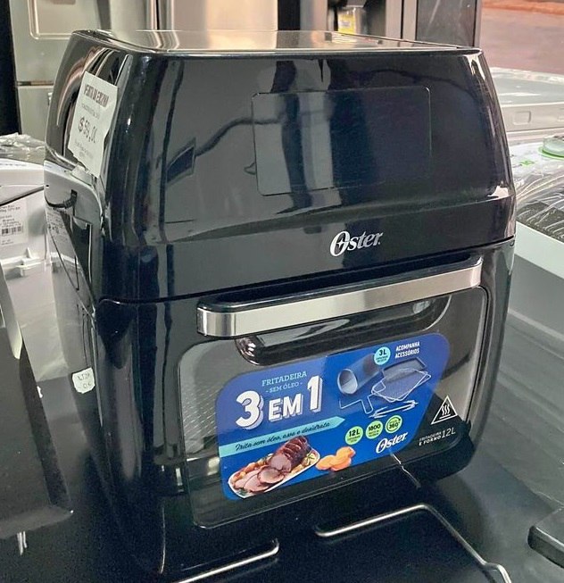 Fritadeira Oster 3 em 1 Oven Fryer 12L Painel Touch Digital 9 funções - 110v/220v