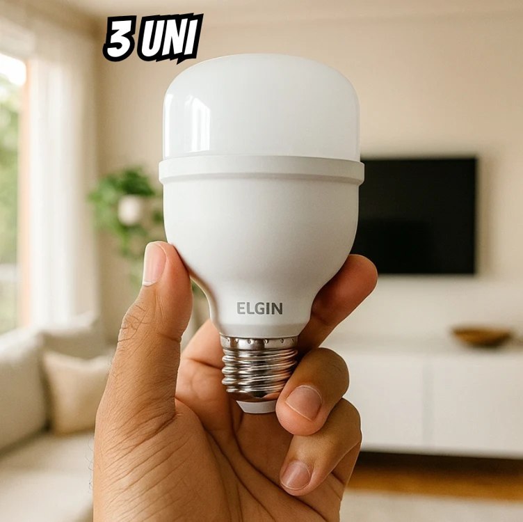 Kit 3 Lâmpadas Led Alta Potência Super Bulbo 40w Branco Frio Luz Branco-frio 127/220v