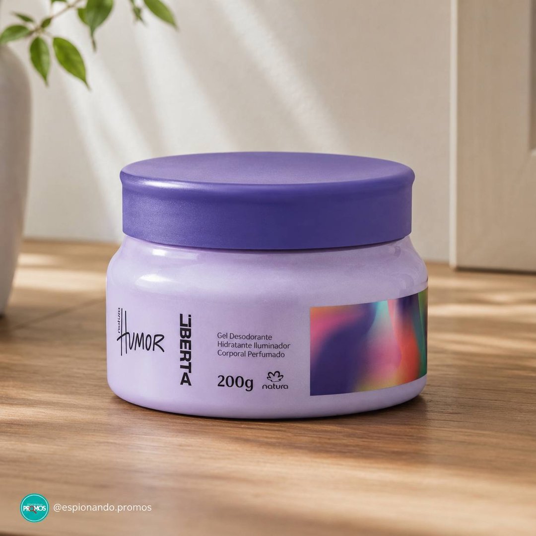 Gel Desodorante Hidratante Iluminador Corporal Perfumado Humor Liberta 200 g