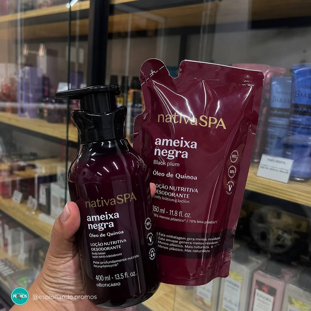 Combo Nativa Spa Ameixa Negra: Loção Corporal 400ml + Refil