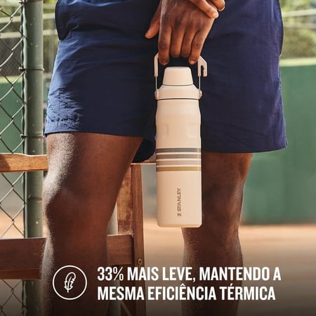 Garrafa Térmica Aerolight Fast Flow Varsity Cream Lilac Stripes | 710 ML