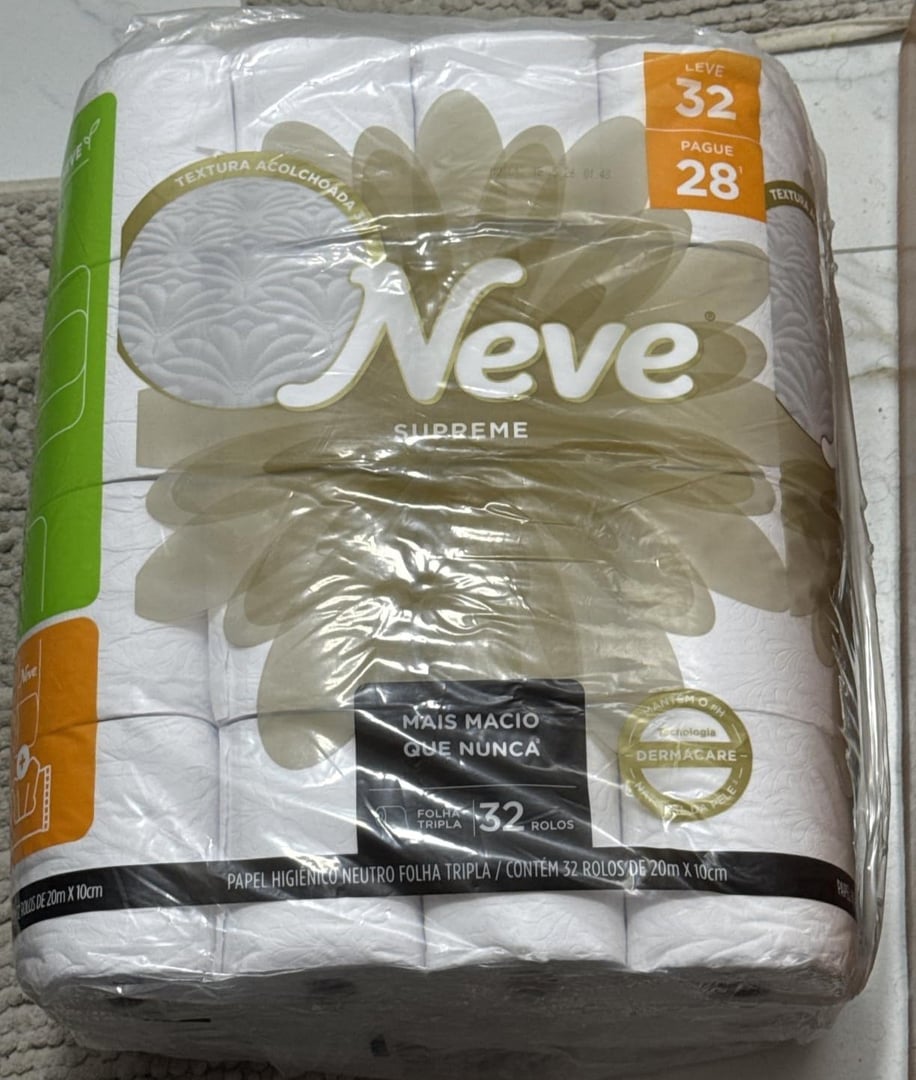 PromoPack Papel Higiênico Neve Supreme Folha Tripla - 32 rolos