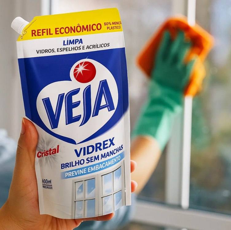 Veja Limpa Vidros Vidrex Cristal Refil 400ml