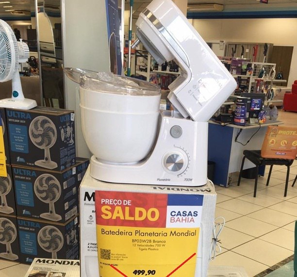 Batedeira Planetária Mondial 12 Velocidades 700w 3 Batedores Branco - 220v