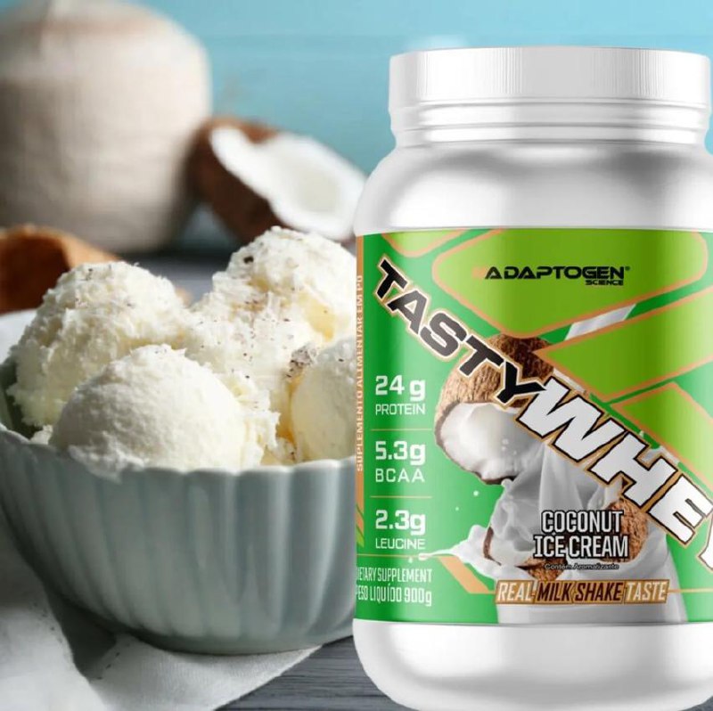 Suplemento Tasty Whey 3w Gourmet Whey Protein Adaptogen Science Pote 900g Sabor Sorvete De...