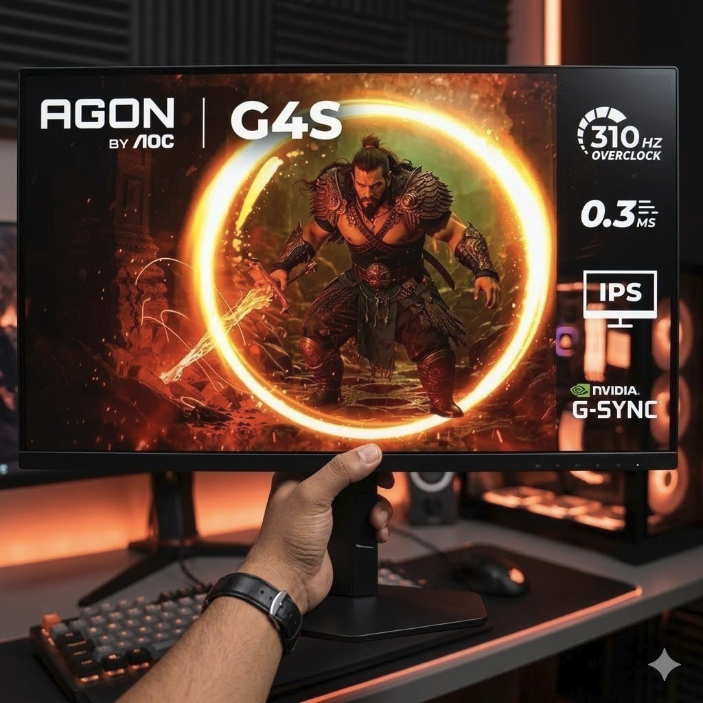 Monitor Gamer AOC AGON G4S 25" 310Hz 0.3ms HDR10 IPS Base Ajustável 25G4S/P