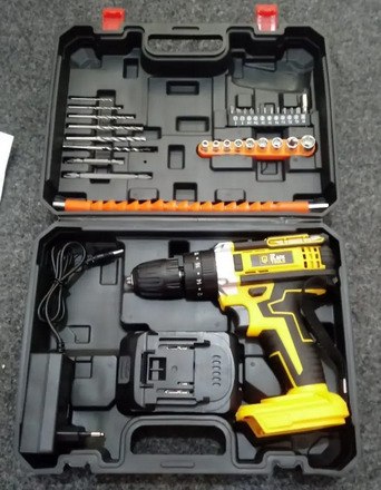 Parafusadeira E Furadeira Impacto The Black Tools Tb-21pw 3/8 Cor Amarelo Frequência 50/60 Hz