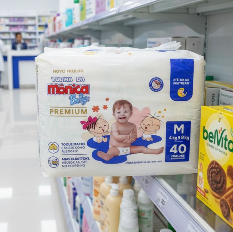 Turma da Mônica Baby Premium Econômica M 40 Unidades
