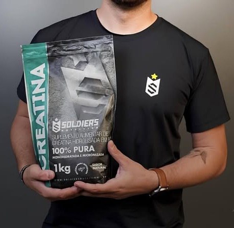 Creatina Monohidratada em pó 100% Pura Soldiers Nutrition 1kg