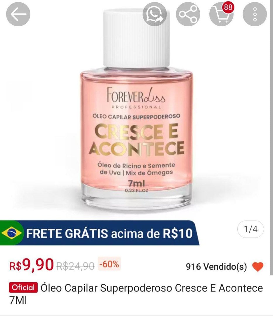 Óleo Capilar Superpoderoso Cresce E Acontece 7Ml