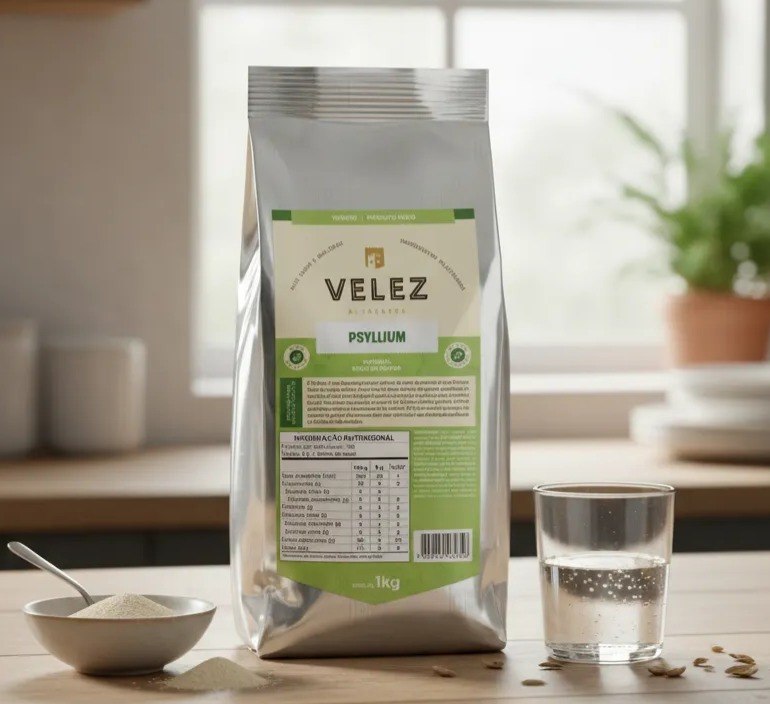 Psyllium Puro Fibra Natural Solúvel Plantago Ovata 1kg Velez