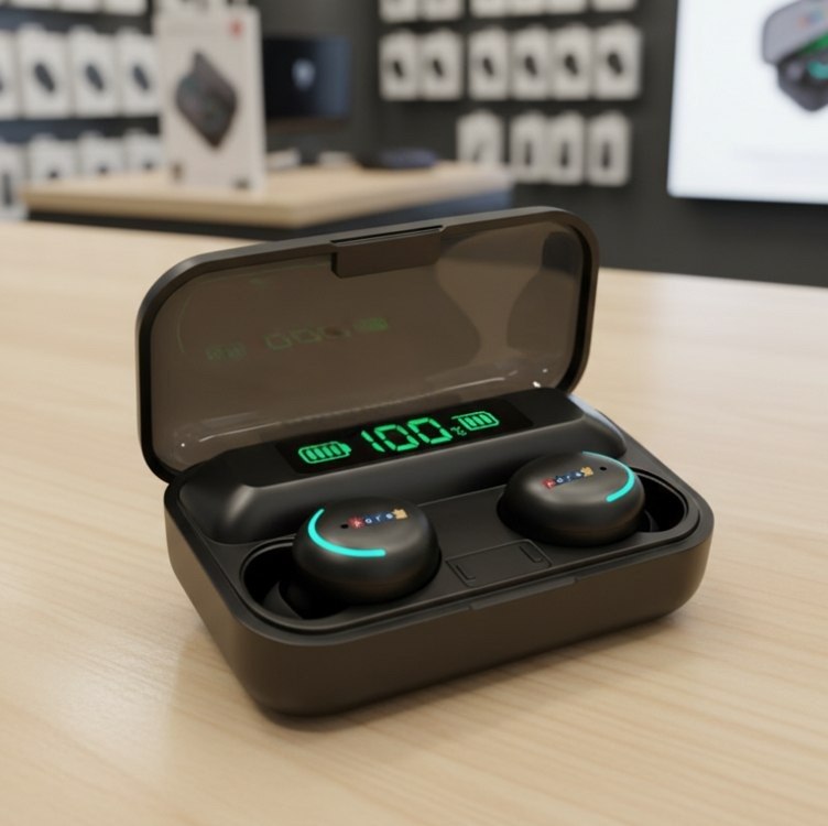 Fone De Ouvido Sem Fio Bluetooth F9-5 Pares Som Imersivo Powerbank Moderno Bateria Longa D...