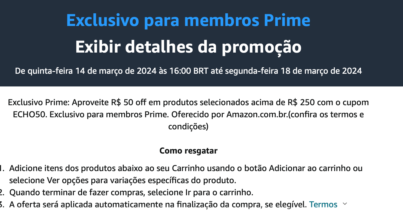 ALEXA COM R$ 50,00 DE DESCONTO! 