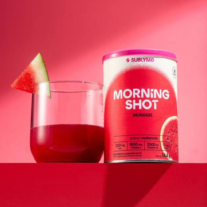 Morning Shot Melancia - Classic Size (144g) - Sublyme | Suplemento Em Pó Com Vitamina C, V...