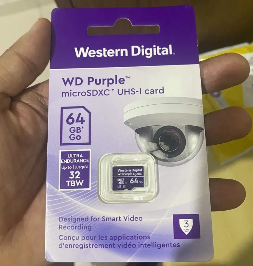 Cartão de memória Western Digital WDD064G1P0A WD Purple 64GB