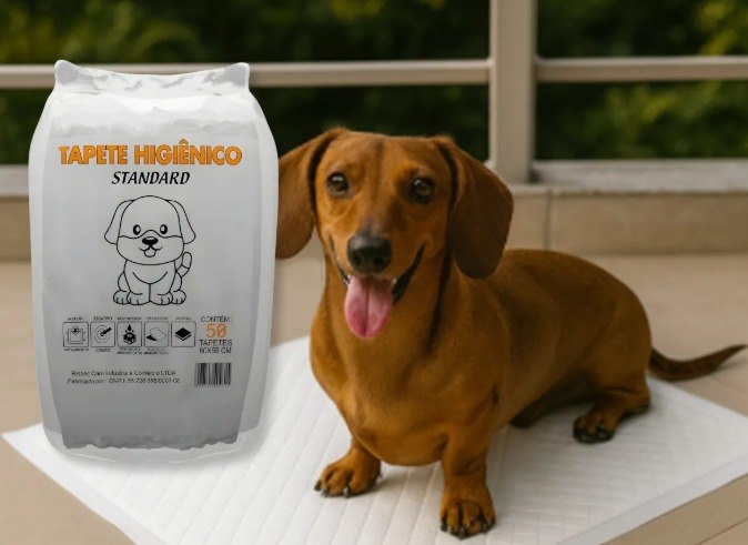 Tapete Higiênico 50 Unidades (60x55) Descartável Manta Fralda Absorvente Gel Para Cachorro...