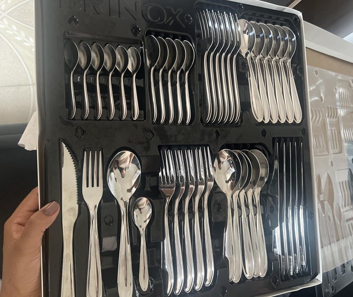 Faqueiro Lyon Brinox Aço Inox p/ 6 Pessoas - 42 Peças