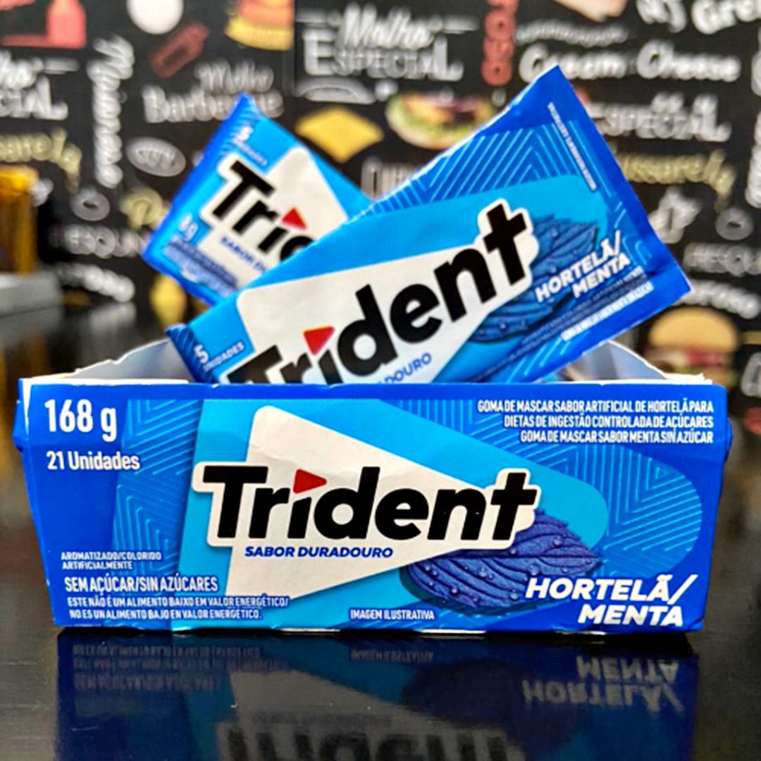 🤓Chiclete Trident Hortelã 32g - Pacote Com 4 embalagens