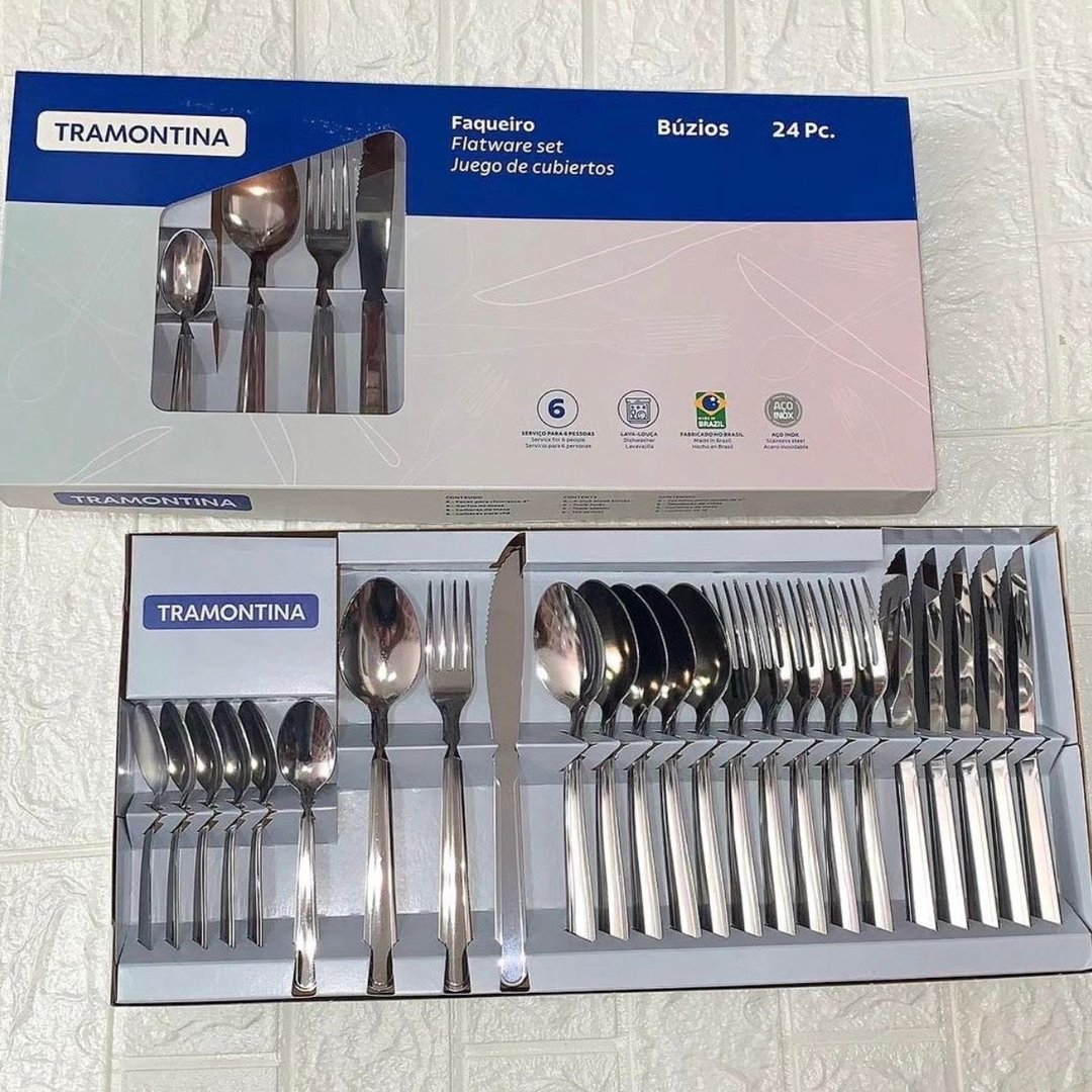 Faqueiro Tramontina Búzios Aço Inox - 24 Peças