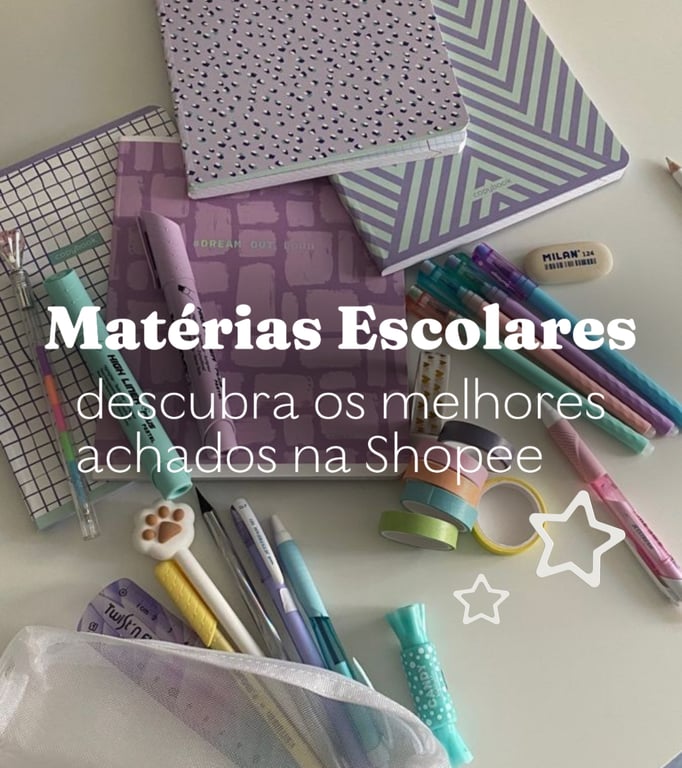 Matérias Escolares incríveis na Shopee 😍