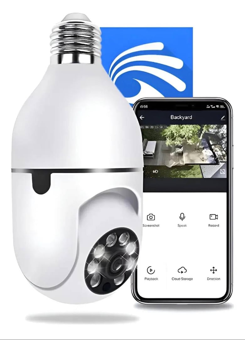 Câmera Lâmpada De Segurança Wifi Ip App Yoosee Visão Noturna Câmera Lâmpada De Segurança Wifi