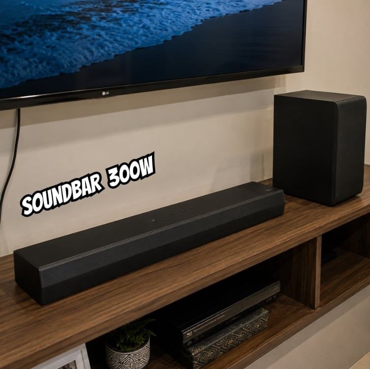 Soundbar LG S40T Bluetooth, 300W, Som Imersivo Design Compacto, Conectividade, Ideal para TV e Entretenimento em Casa