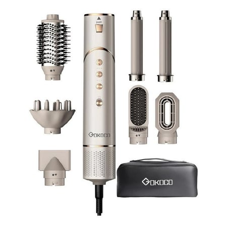 Secador De Cabelo Gokoco Com 7 Em 1 Escova Hot Air Styler