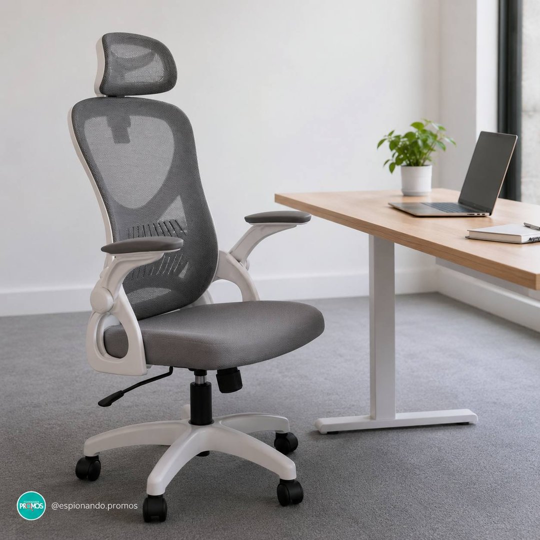 Cadeira De Escritório Columbus Presidente Ergonomica Cinza Mesh