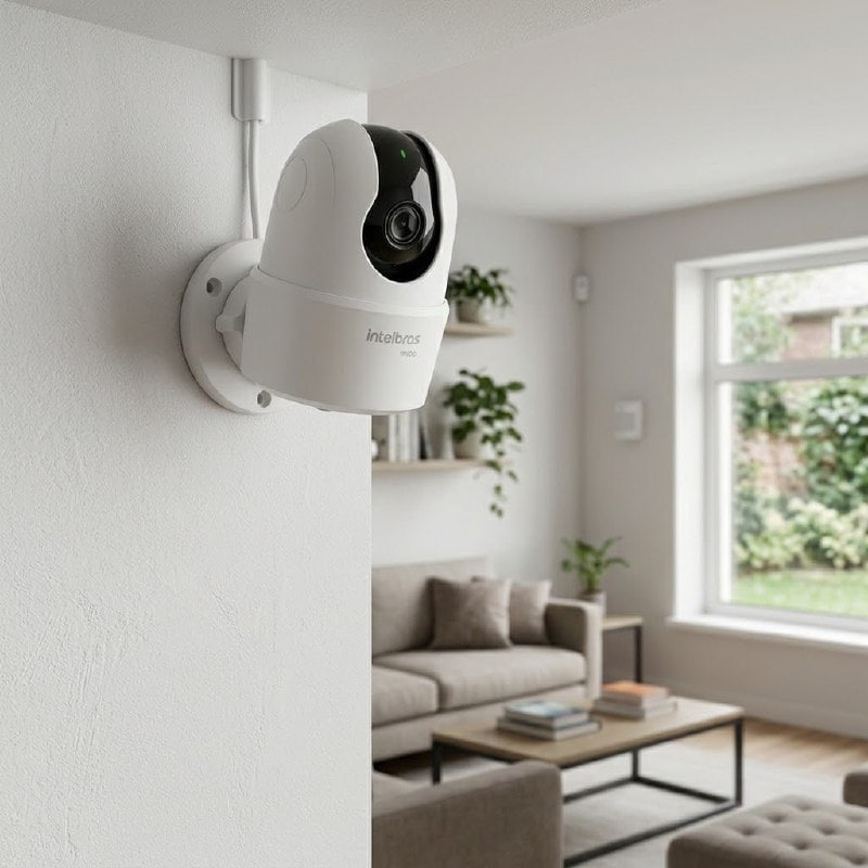 Câmera Inteligente Intelbras Ime 360 3mp Visão 360 Wi-fi Cor Branco