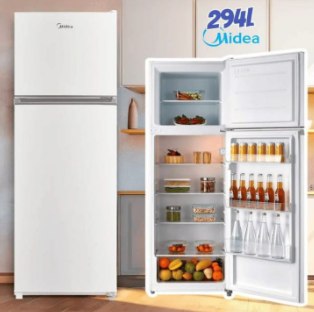 Geladeira/Refrigerador Midea Cycle Defrost Duplex Branco 294L MD-RT411