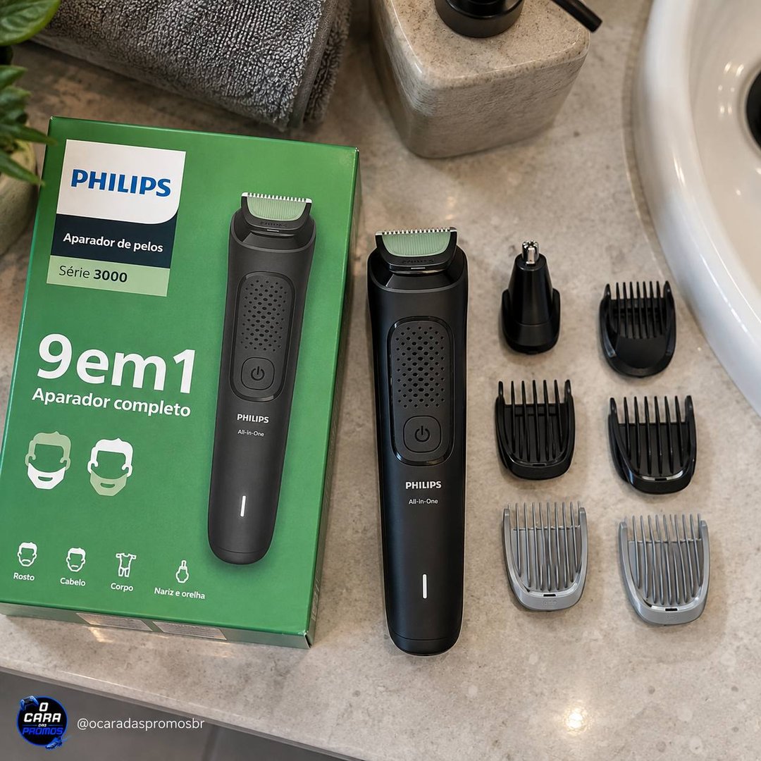 Philips Aparador e Barbeador Elétrico Série 3000 All-in-One 9 em 1