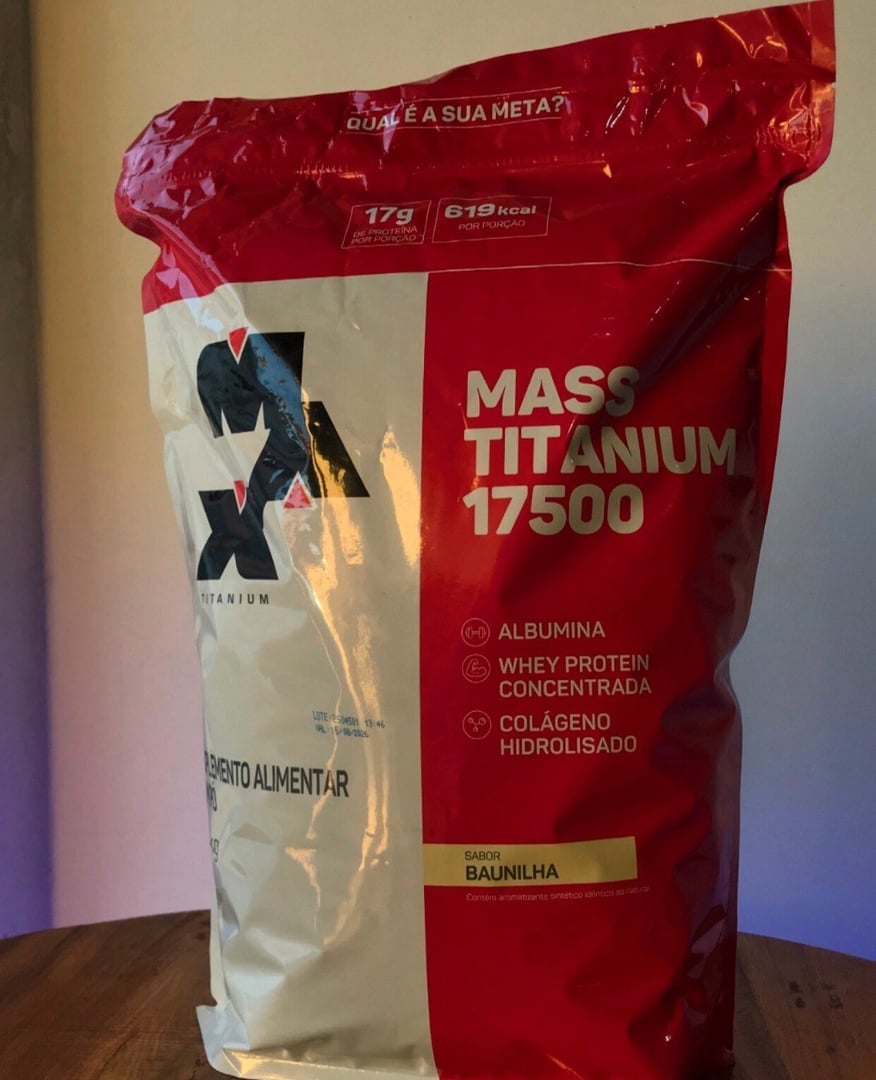 Mass Titanium 17500 1,4kg(refil) Max Titanium Sabor Baunilha