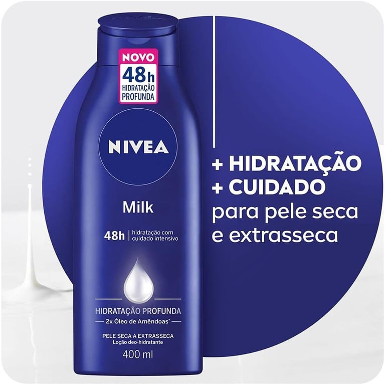 Diga adeus à pele seca! NIVEA Hidratante Corporal Milk Pele Seca ...