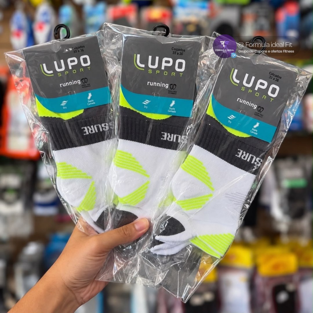 Kit 2 Meia Lupo Cano Curto Dry Anti Bolha