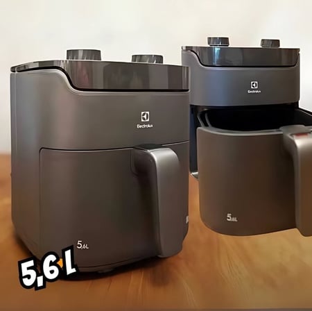 Air Fryer Electrolux Efficient por Rita Lobo EAF40 Cinza com Timer 4L