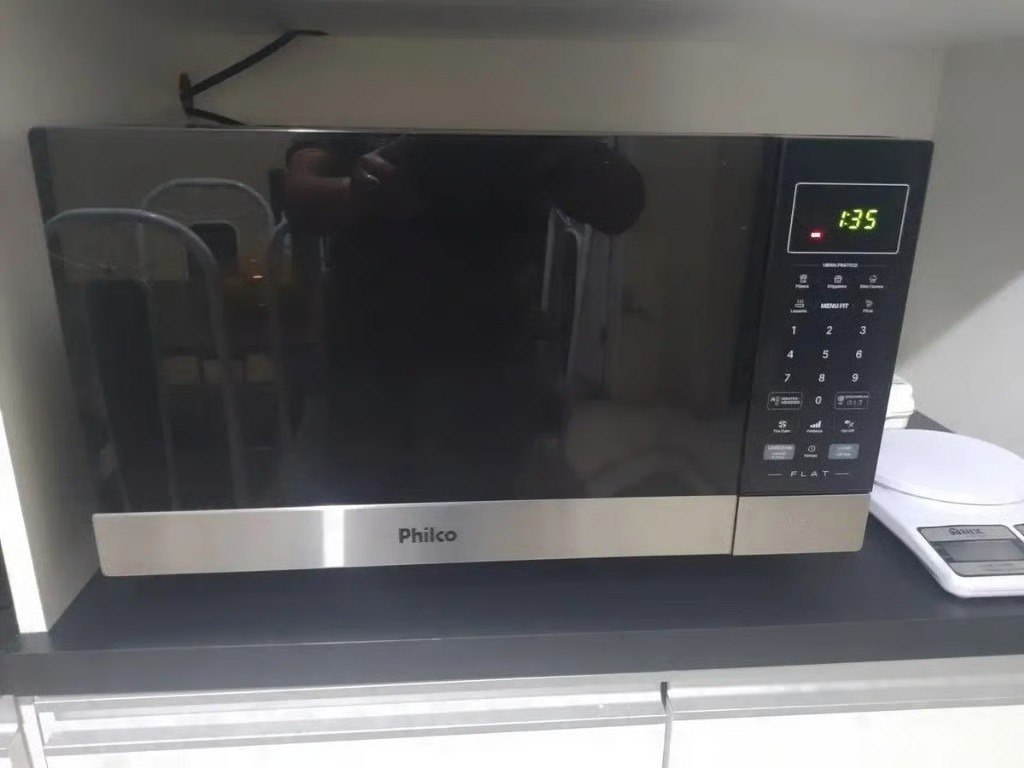 🤓Micro-Ondas PMO30F Flat 28L Preto Espelhado Philco 220V