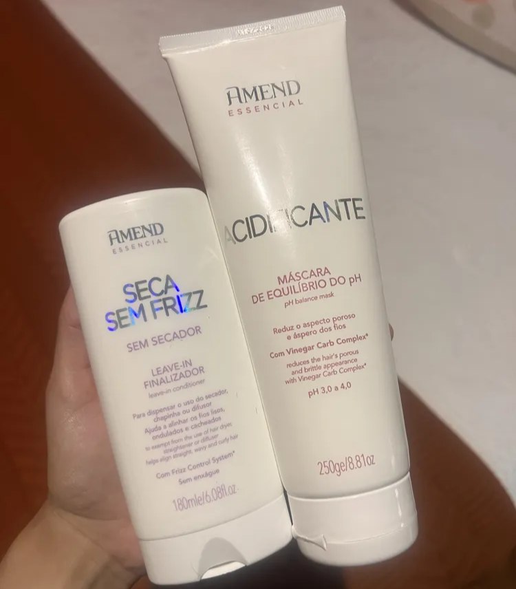Kit Amend Essencial Acidificante e Leavein Redução de Frizz e Alinhamento Condicionador 25...