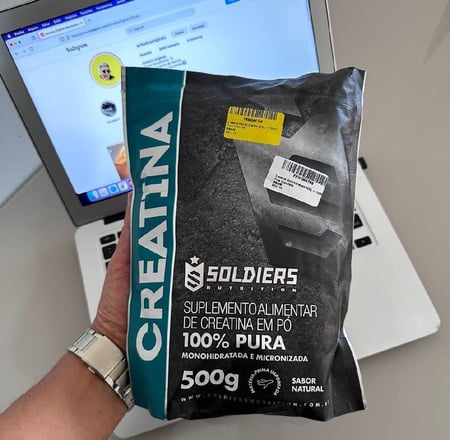 Creatina Monohidratada 500g Soldiers Nutrition Sabor Natural