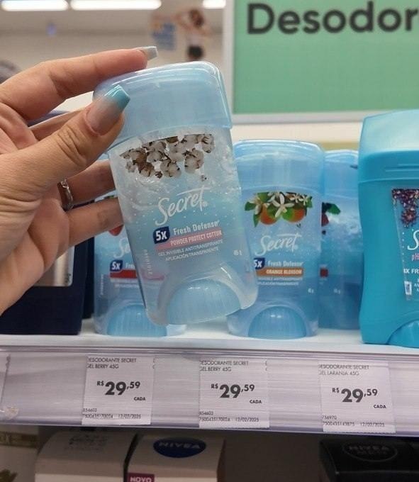 Secret Desodorante Antitranspirante em Gel Berry, Frutas Vermelhas 45g