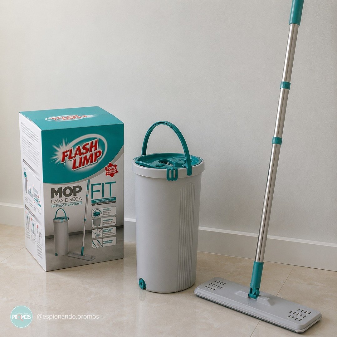 Flash Limp, MOP6088 FIT - Mop Lava e Seca, Verde