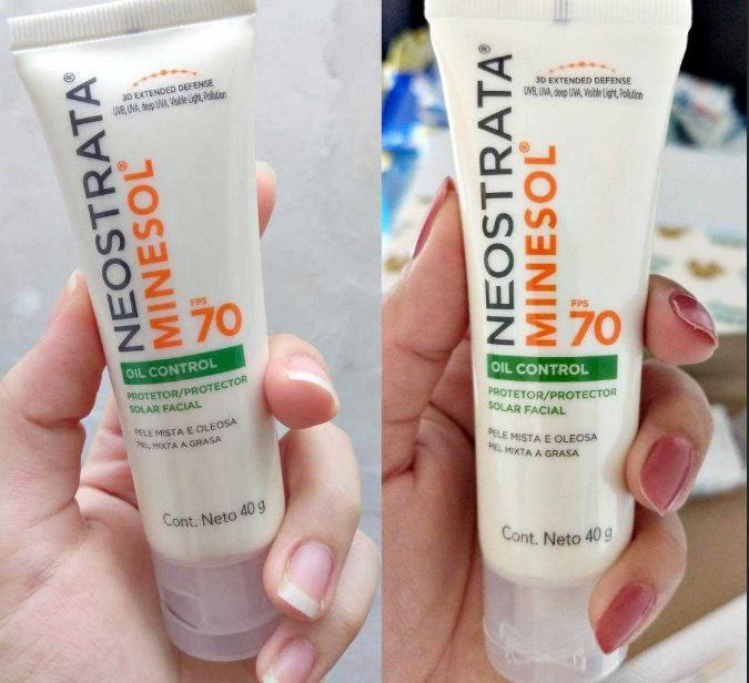 Neostrata Minesol Protetor Solar Facial Oil Control, Sem Cor, FPS 70, 40g