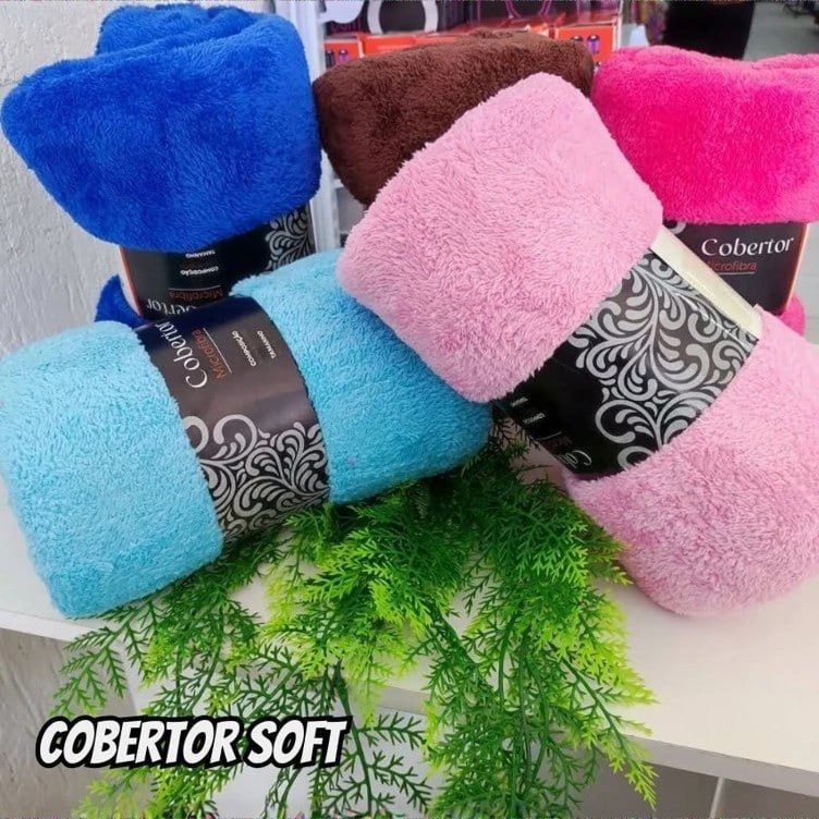 Coberta Manta Soft Solteiro Microfibra Anti-alérgica Novo