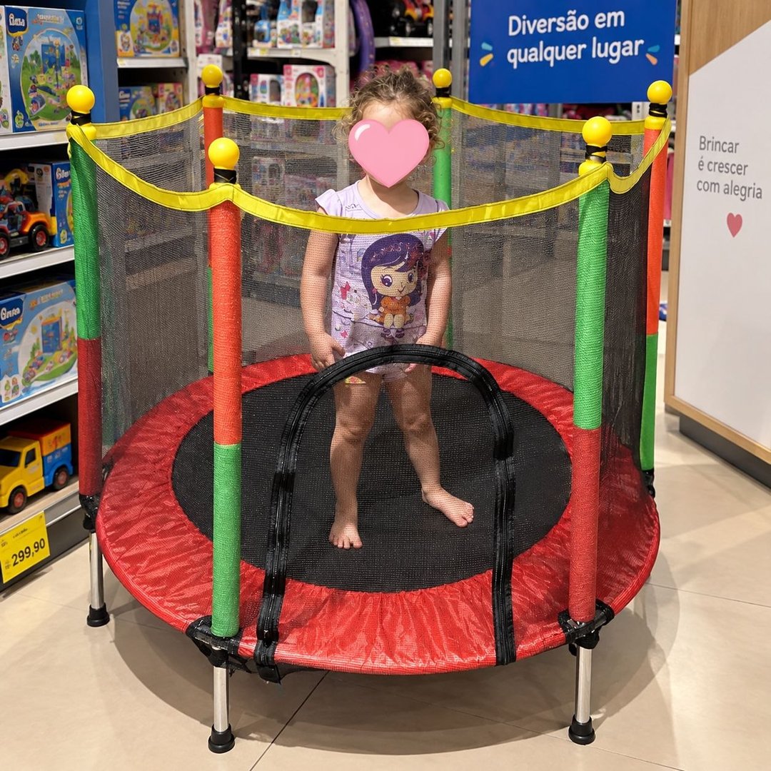 Cama Elástica Pula Pula Infantil Trampolim 1,4 Metros Atentu