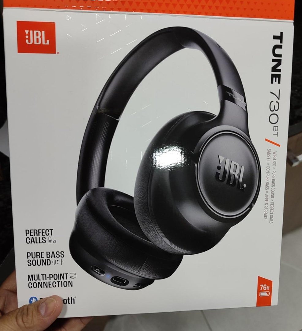 JBL Fone de Ouvido Bluetooth 6.0 Over-Ear Tune 730BT Sem Fio c/ Cancelamento de Ruído Até 76 Horas de Bateria - Preto